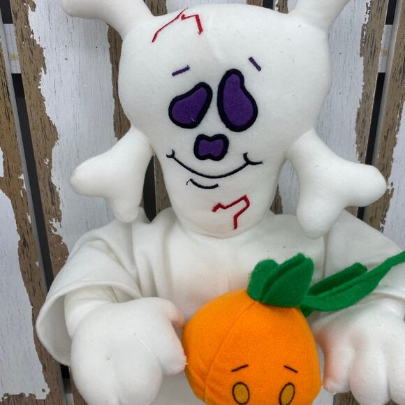 Toy Works Stuffed Plush Skull Skeleton Ghost Trick or Treater Pumpkin Halloween - Picture 3 of 8